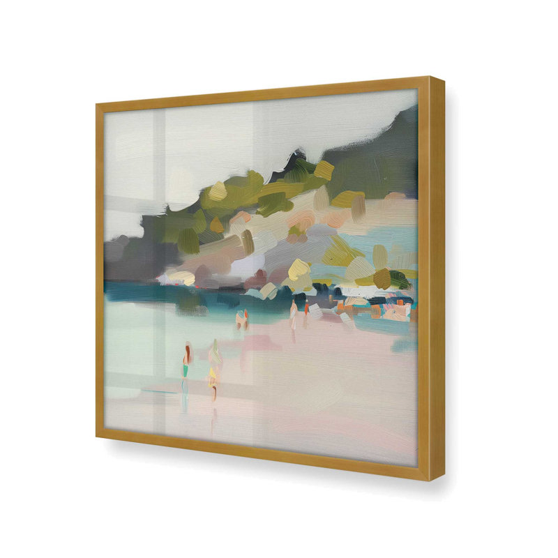 «Sandy Spectrum V2 (Square)», impression encadrée sur papier par Azure Artisanal Studio, Or poli