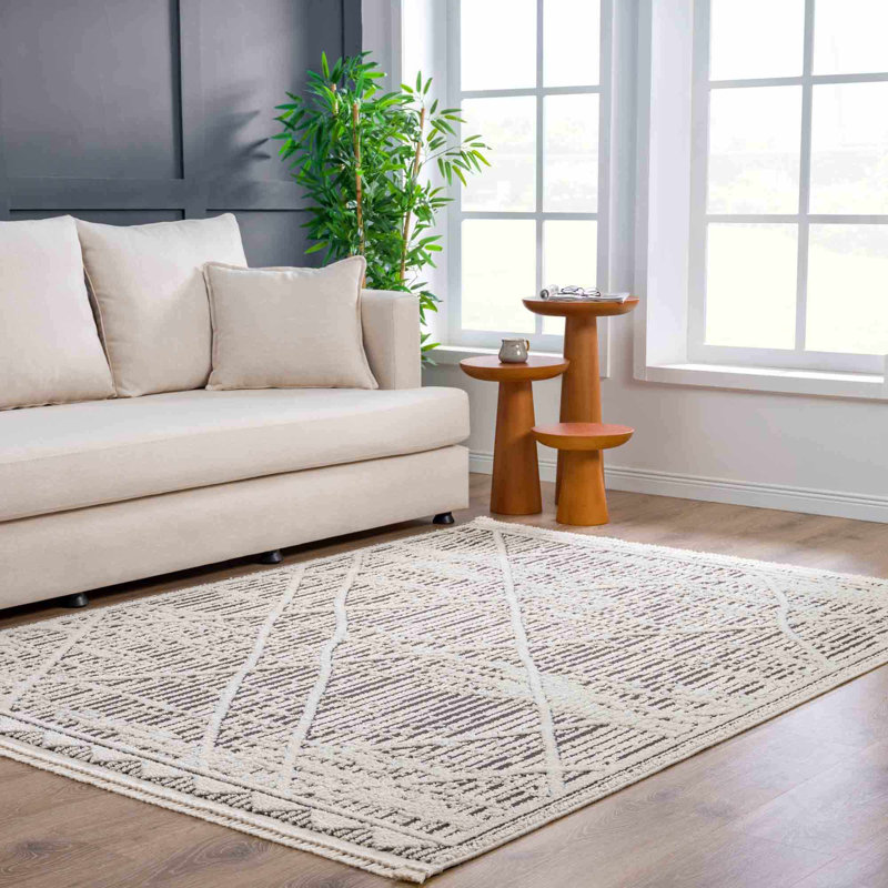 Jeanell Moroccan Indoor Rug, Rectangle 5'3" x 7'