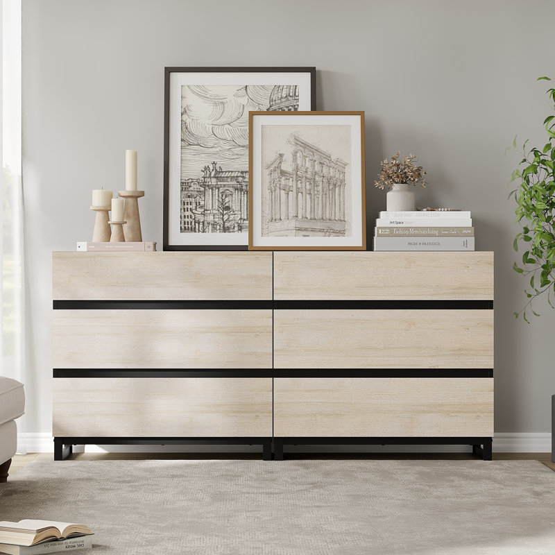 Aadam 6 - Drawer Accent Chest, Beige