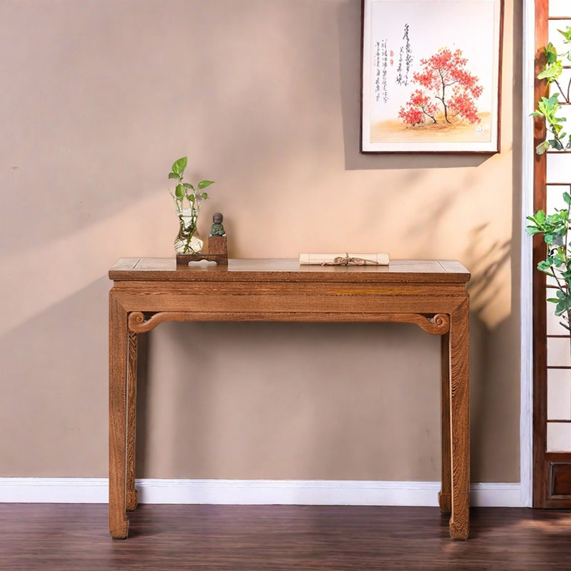 Solid Wenge Wood Console Table, 31.5" H x 47.2" W x 15.7" D