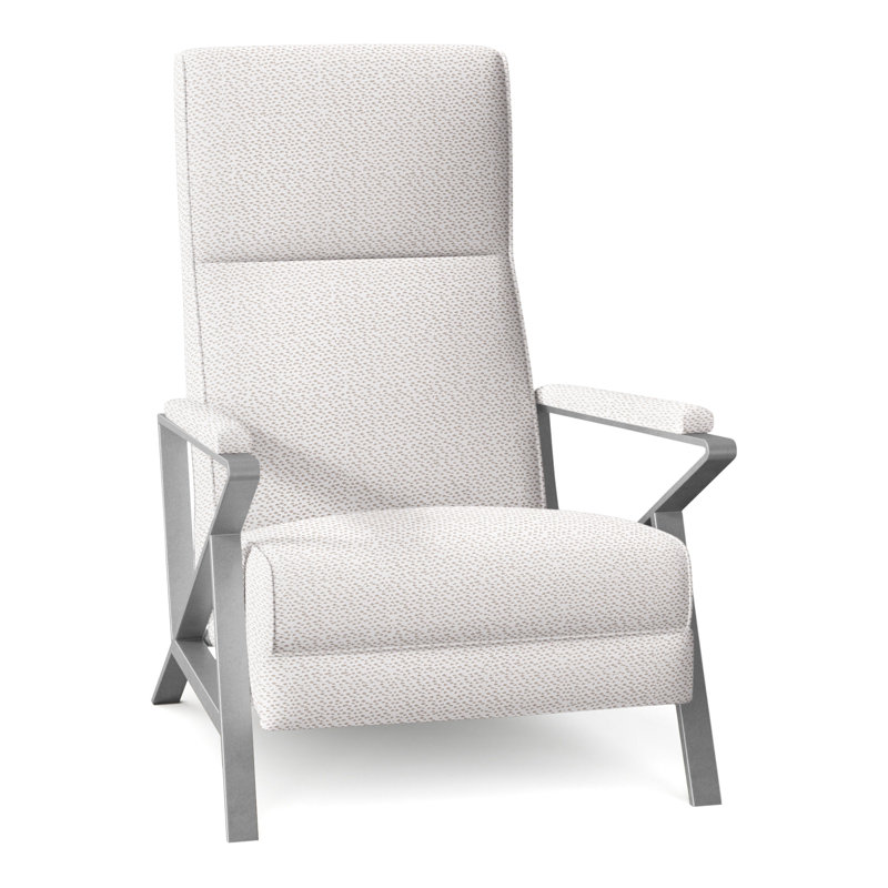 Infinity Recliner, Brushed Nickel, Perigold Elements White Sands
