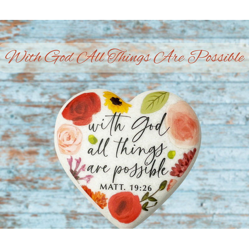 Heart Stone With God All Things Possible