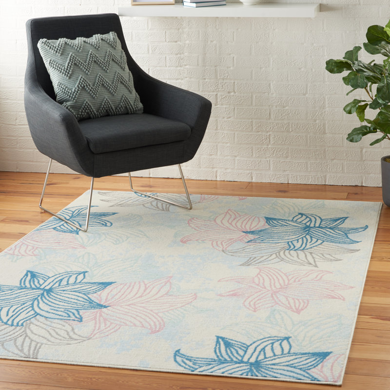 Floral Area Rug, Rectangle 122cm x 183cm