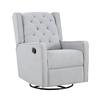 Milah Gliding Swivel Recliner Tufted Fabric