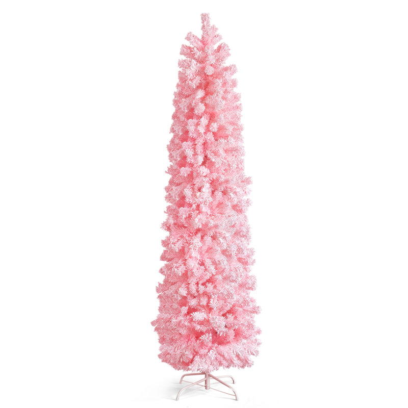 Arbre de Noël artificiel rose 7,5 pi