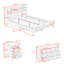 Ensemble de chambre à coucher, lit plateforme avec tête de lit, table de chevet et commode 3 pièces Kuehne-997863584-997863585