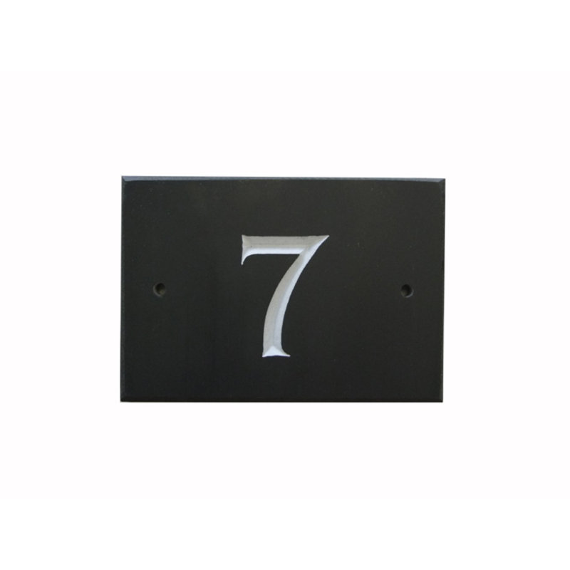 Odacia 10cm H Stone House Number, 7, Black