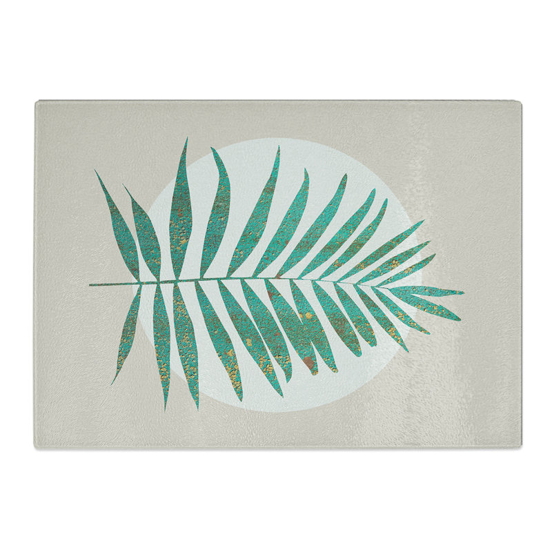 Botanical Fern Chopping Board, 0.4cm H x 20cm W x 28.5cm L