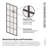Esprit 40 in. x 78 in. French Monture Single Fixed Shower Panel