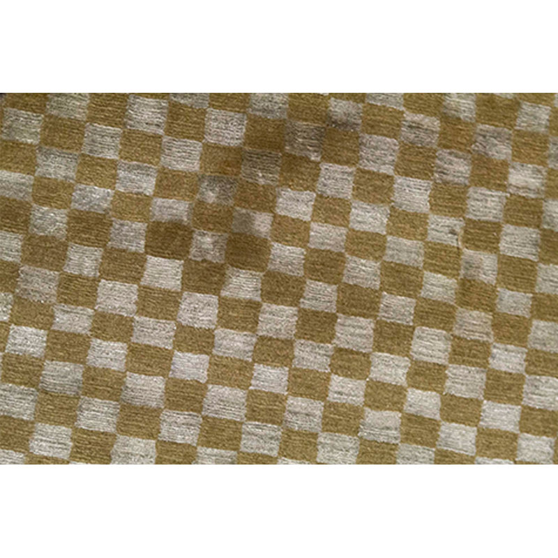 Tapis doré et gris noué à la main de haute qualité
