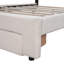 Lit plateforme en molleton avec tiroir et sommeil confortable