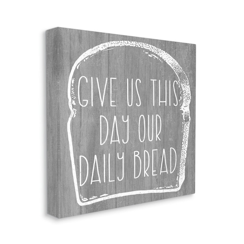 «Our Daily Bread Fun Traditional Kitchen» par - Art textuel sur, H 17 po x l 17 po x P 1,5 po