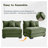 170" Oversized Green Corduroy Modular Sectional Couch, Ergonomic Cloud Living Room Sofa with 12 Throw Pillows-711675578-711675577
