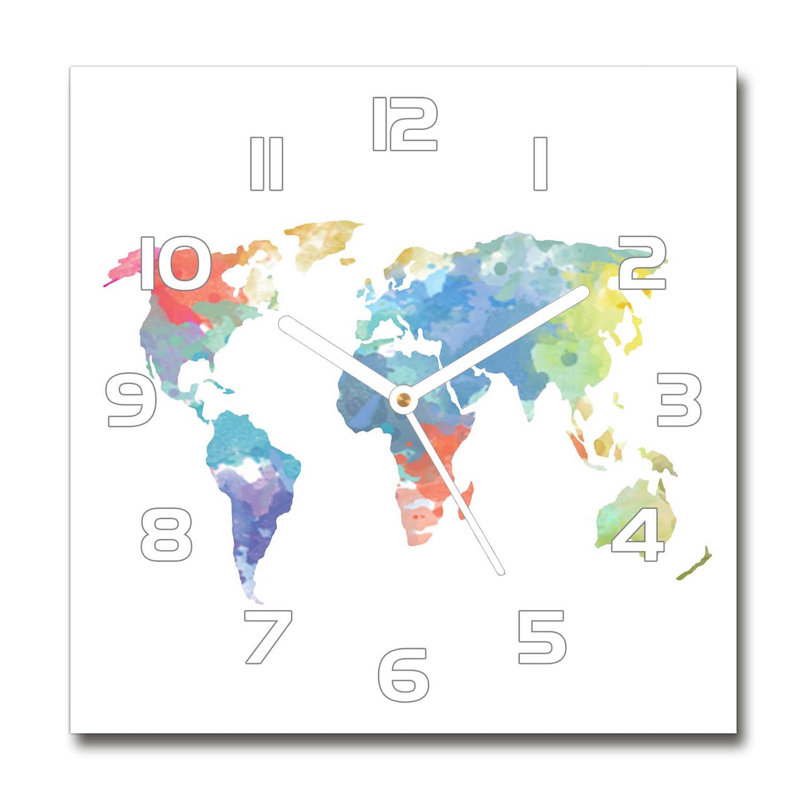 Heyli Glass Wall Clock, White