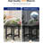 Outdoor Side Table All Weather HIPS Adirondack Patio Side Table Mordern Square End Table for Lawn, Pool, Backyard, Porch, Dark Gray-283375914
