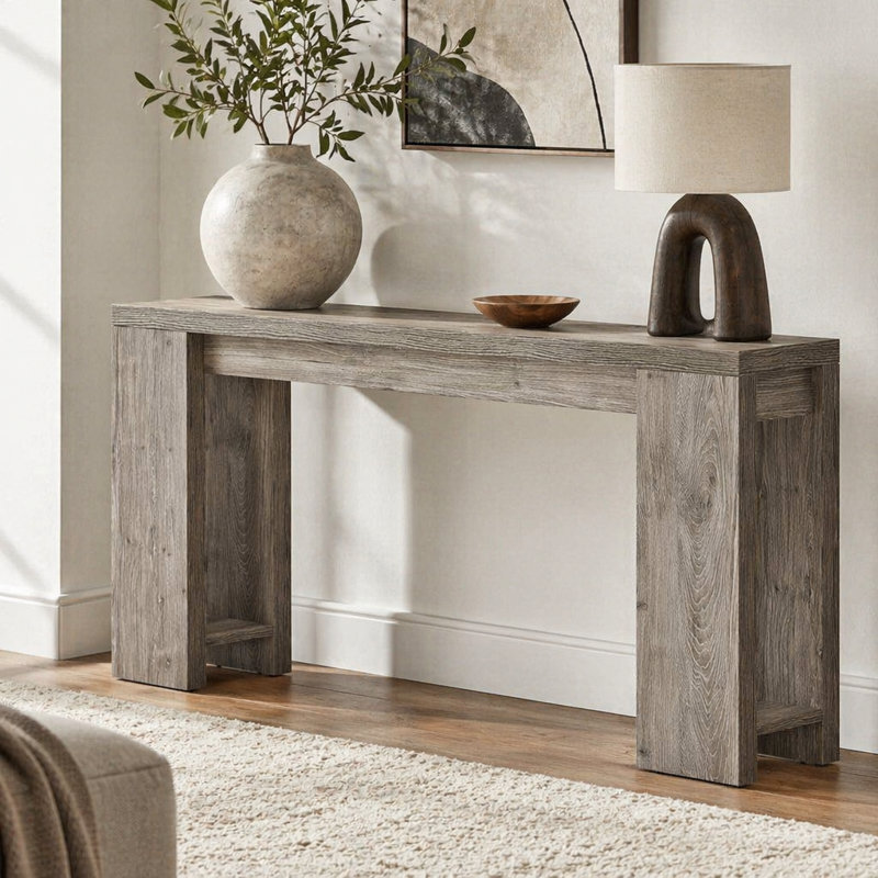 Table d'entrée en bois, console, table d'appoint en bois