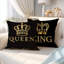 2 housses de coussin décoratif à motif de couronne 2 pièces