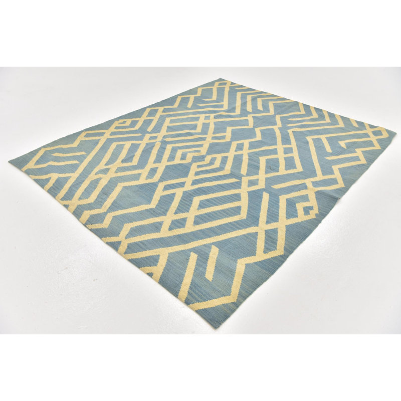 Tapis rectangulaire bleu clair Newsom