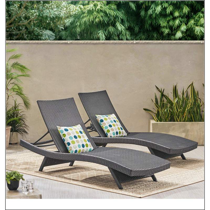 Chaise longue en osier Salem