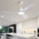 Whisper 54" 3-ABS Blade Modern Smart Ceiling Fan with LED Lights and Remote