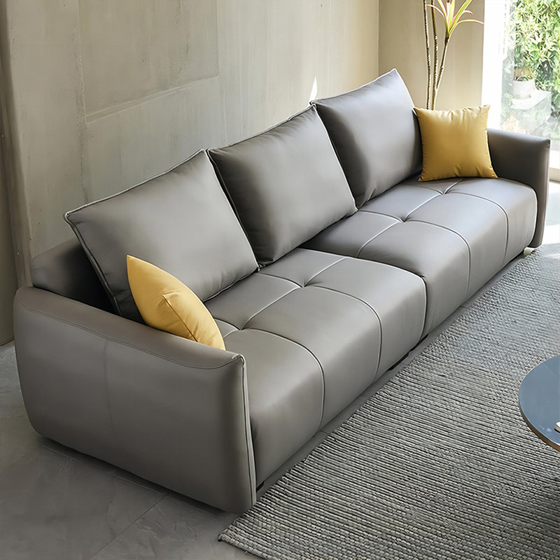 Gray 100% Polyester Modular Sofa cushion couch, 41.34" H x 102.36" W x 40.16" D