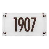 Frosted Beveled Crystal Futura Engraved 1-Line Address Sign