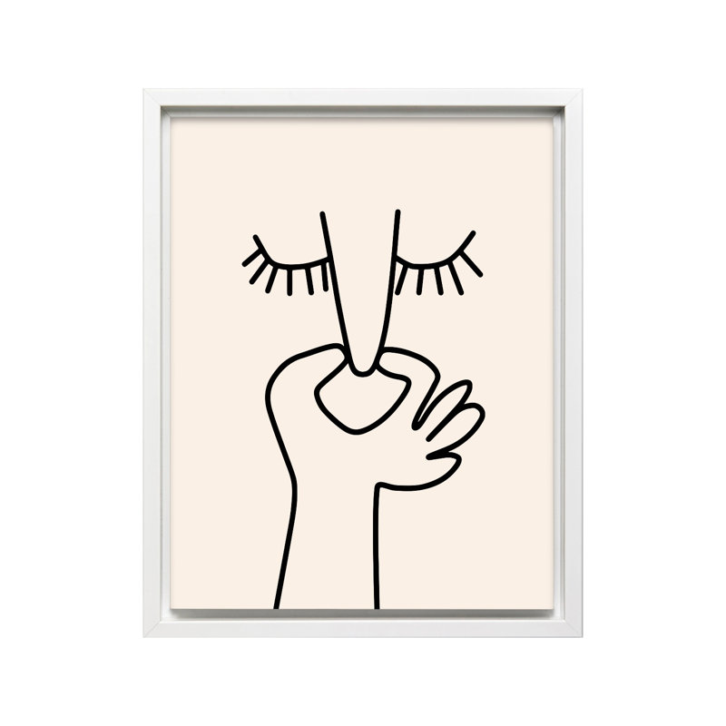 Hold Your Nose No1, Canvas, White Framed, 08"H x 10"W