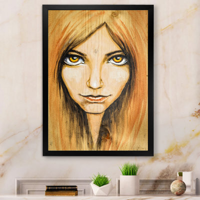 Portrait de femme abstraite - œuvre d'art sur toile pour enfants
