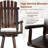  3 Piece Outdoor Bar Set, Solid Wood Patio High Top Table And 2 Swivel Bar Height Adirondack Chairs With High Back & Footrest, Tall Patio Bistro Furniture For Deck Pub Garden, Carbonized-748253986