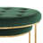 Carlotta Velvet Nesting Ottoman Set of 2 with Stainless Steel Polished Gold Frame-186889994