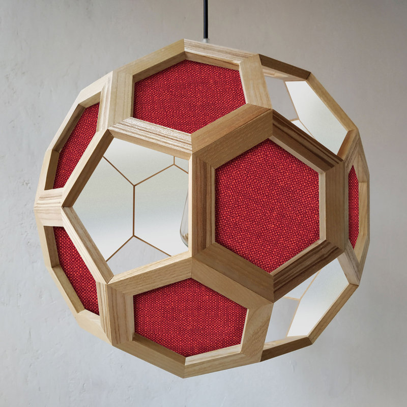 Chevalier 1 - Light Oil Pendant, Oak/Red