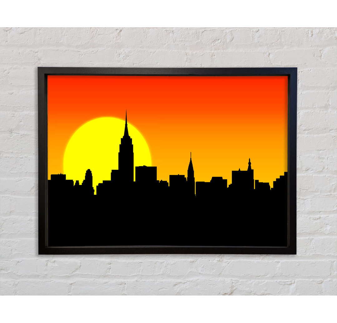 Sonnenaufgang New York City - Einzelner Bilderrahmen Kunstdrucke auf Leinwand