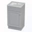 Meuble-lavabo de salle de bain avec lavabo et tablette de porte et tablette réglable-879807602
