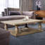 Table basse à piédestal en bois massif
