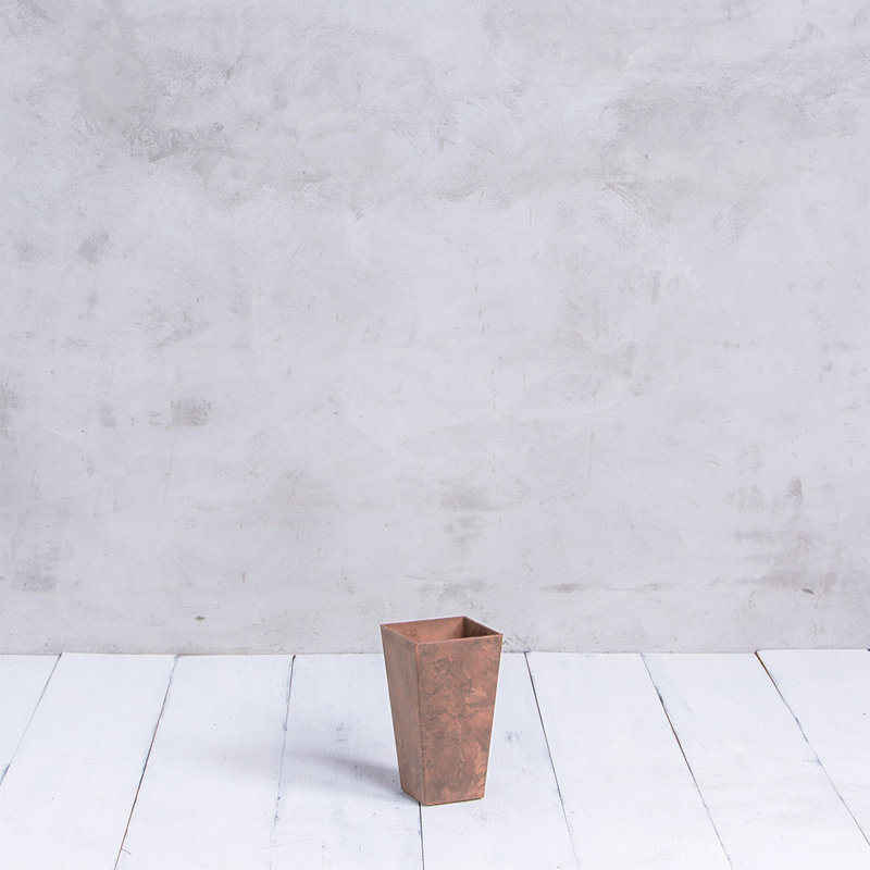 Sewickly Pot Planter, 13.5" H x 7.5" W x 7.5" D, Rust
