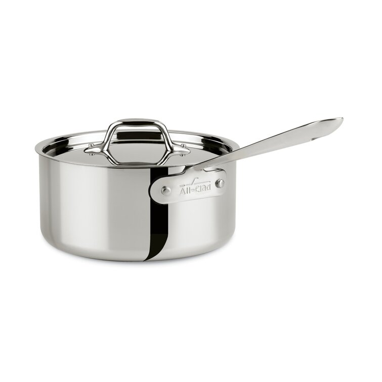 All-Clad D3™ Stainless Steel Saucepan with Lid & Reviews