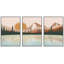 «Mountain Range Lake S Croquis», reproduction sur toile 3 pièces-91178114-91022205