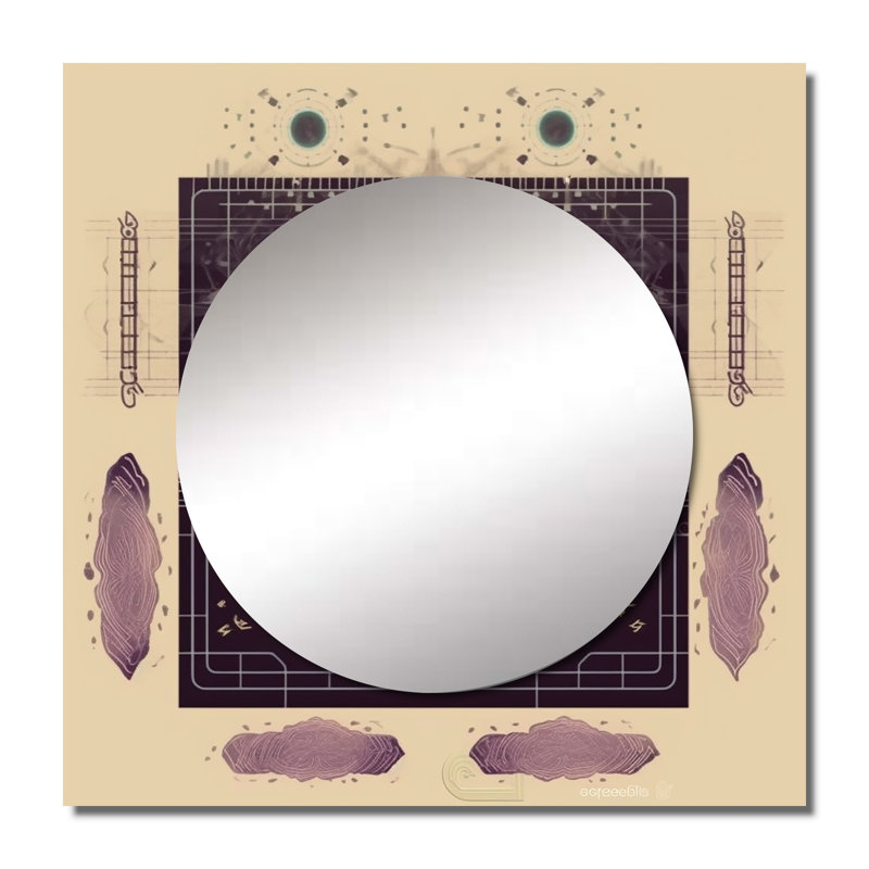 Dequinn - Grande décoration murale carrée pour le miroir Christianisme, 23 po x 23 po