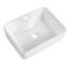 Lavabo de salle de bain rectangulaire blanc en céramique - Simple et élégant