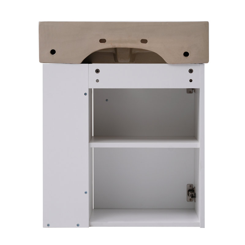 Meuble-lavabo flottant 21,6 po avec lavabo en céramique