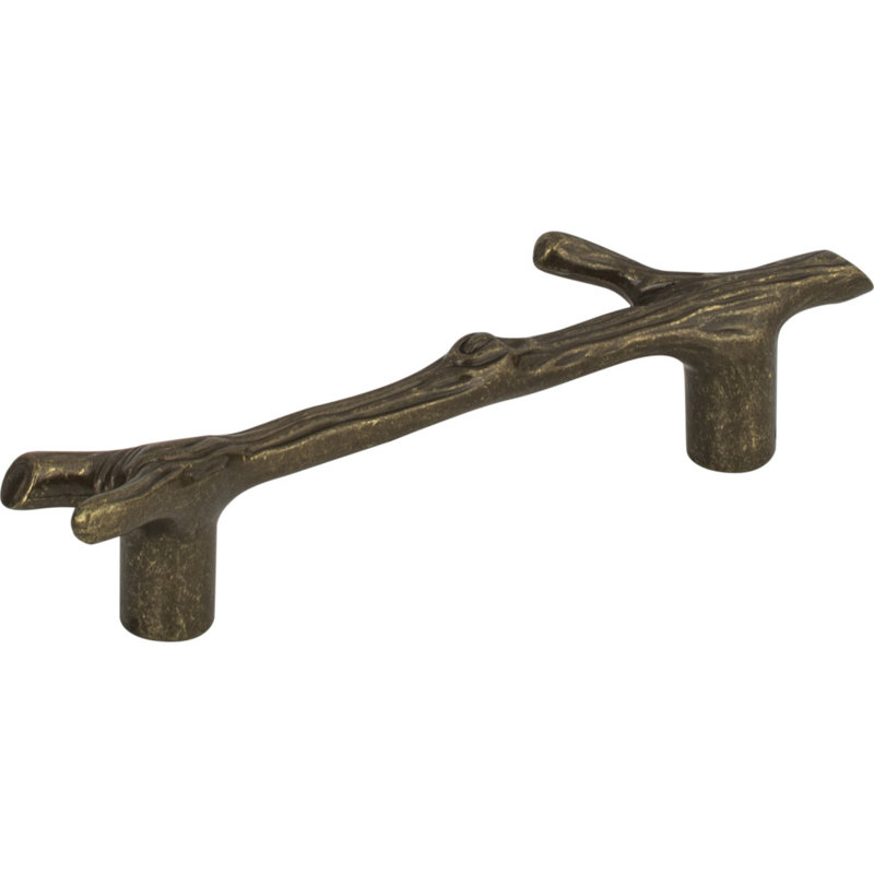 Twig 3" Center Bar Pull, Burnished Bronze