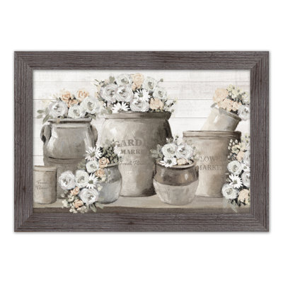 Fleurs de campagne française - peinture encadrée