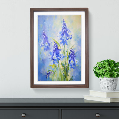 Bluebell Flower Impressionism - Framed Print