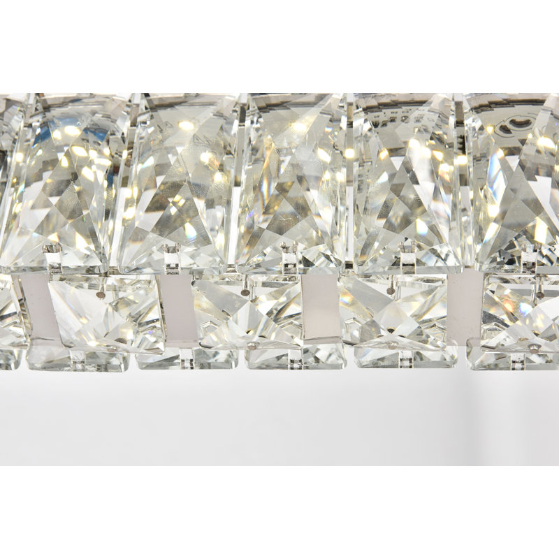 Steveson - Light Chrome LED Pendant, 80" H x 38.8" W x 1.6" D