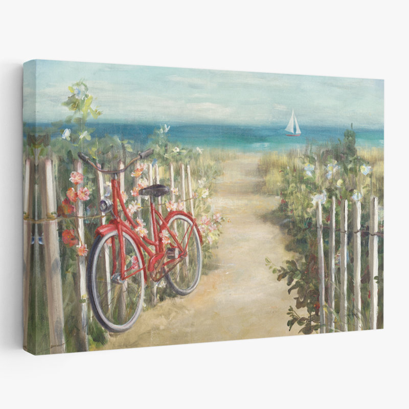 «Beaches and Bicyclcles Summer Ride Crop Art», H 16 po x l 24 po
