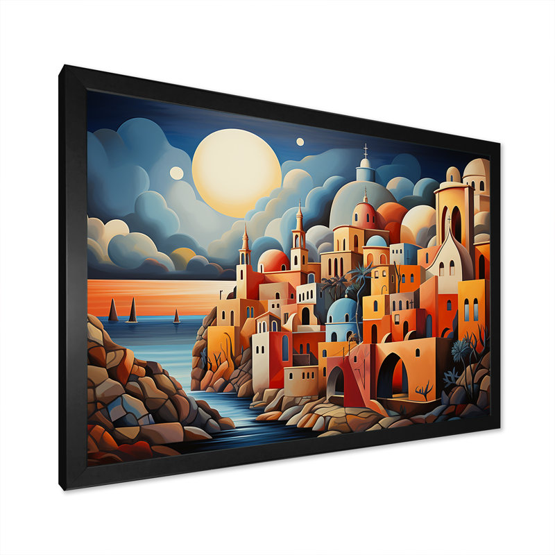 Judaïsme sépharade, héritage I - Judaïsme, art mural, Cadre d'angle fermé noir, H 24 po x l 32 po x P 1 po