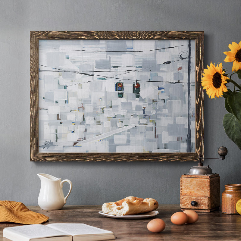 Stop on White - Reproduction de photo sur toile simple, Noyer, H 22 po x l 32 po x P 1,5 po