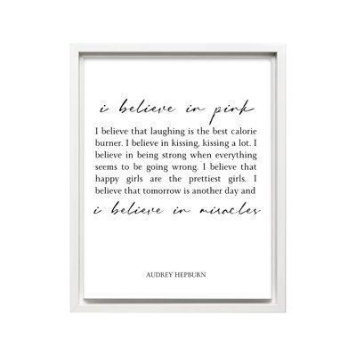 Audrey Hepburn I Believe in Pink No2