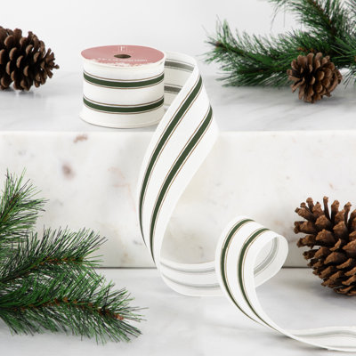 1'' Striped Fabric Ribbon