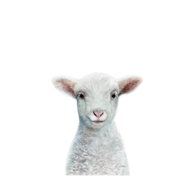 Baby Sheep by Watercolor Luv - Wrapped Canvas Print
